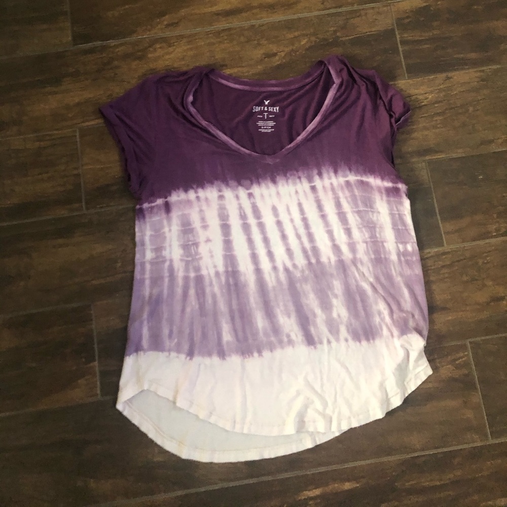 American Eagle purple tie dye t-shirt